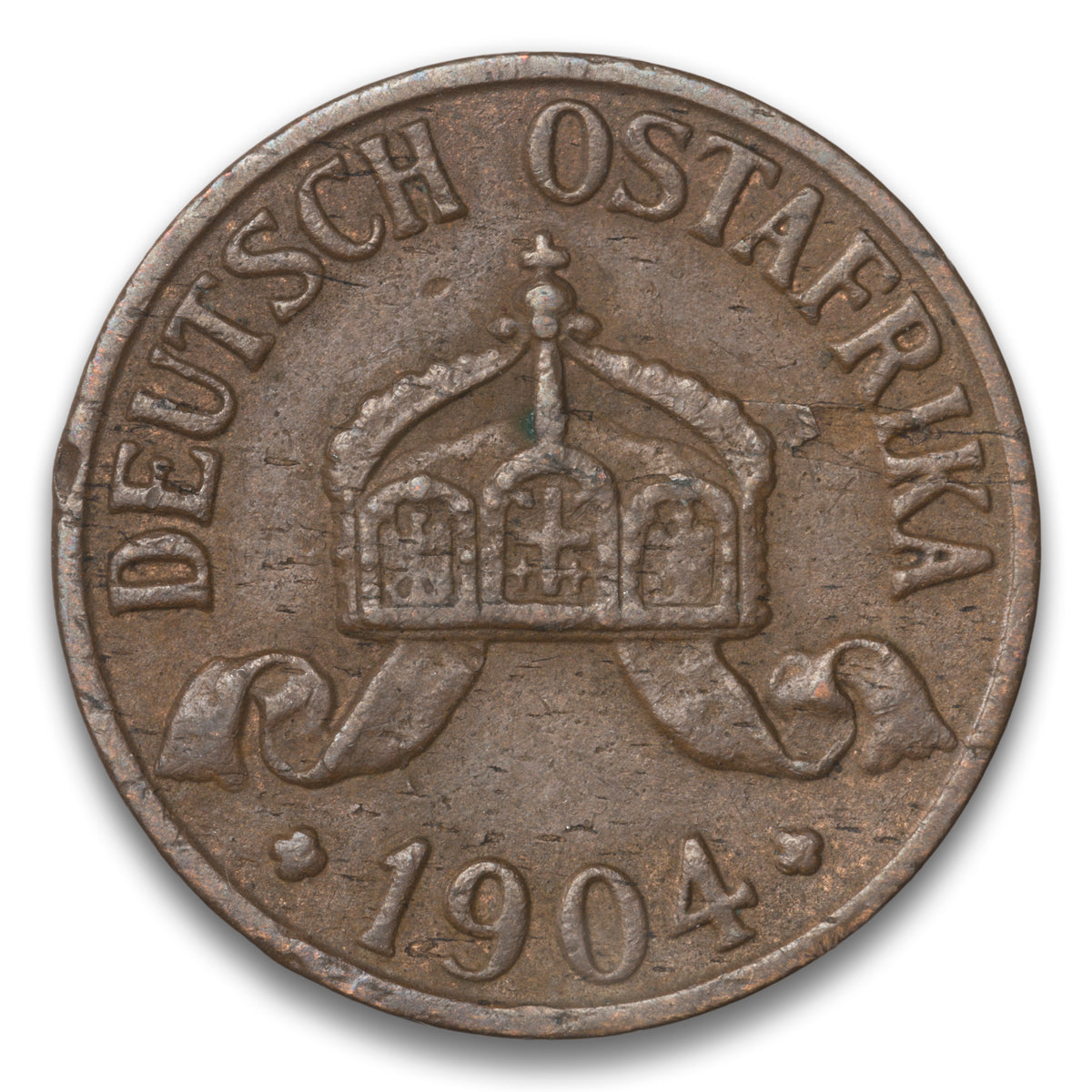 German East Africa Base 1/2 Heller 1904 A