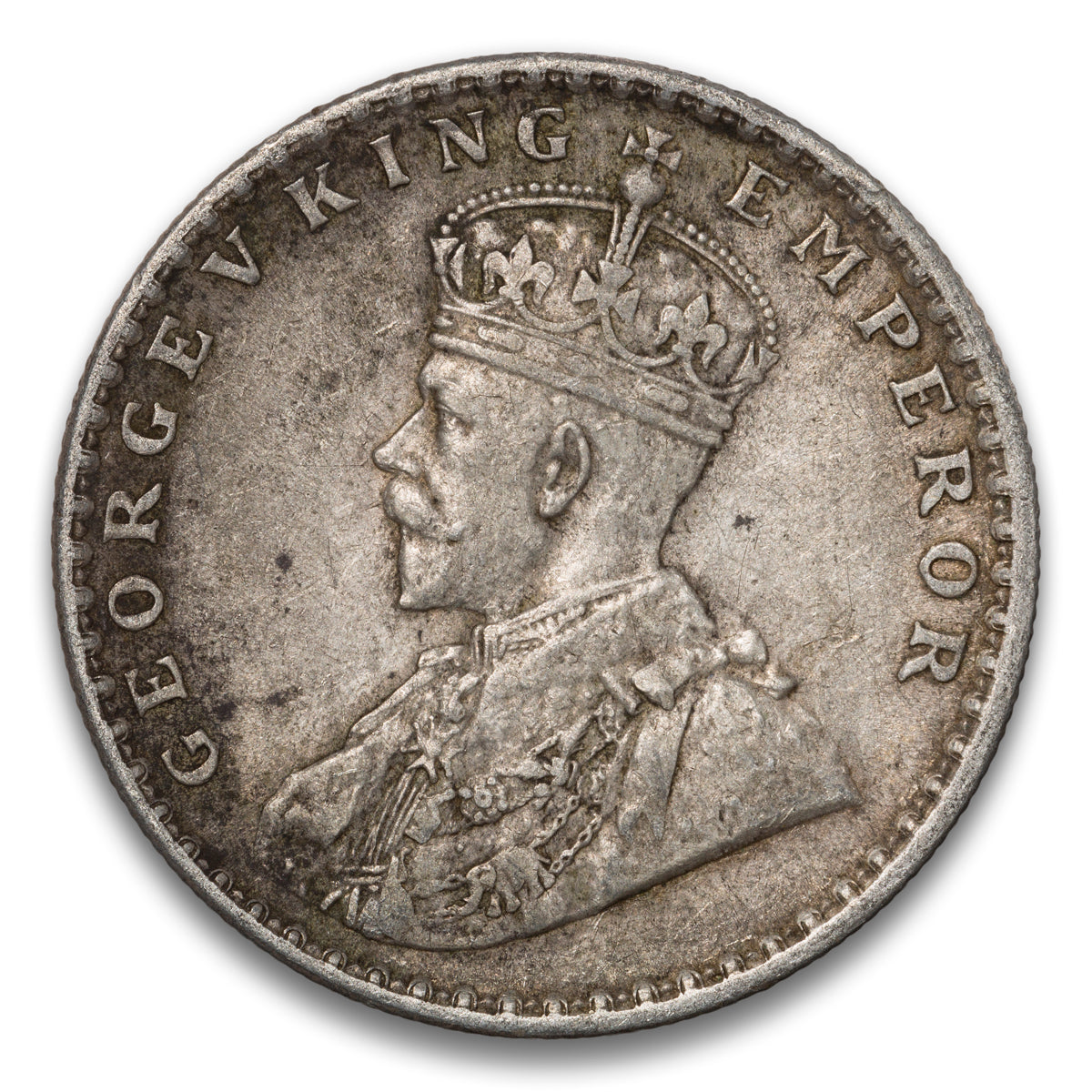 India Silver 1 Rupee 1912