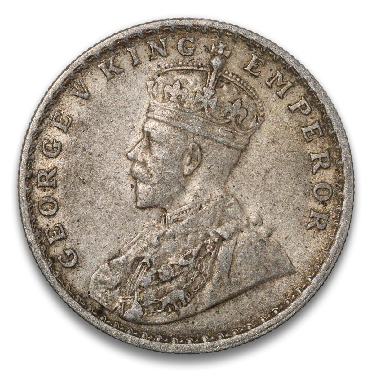 India Silver 1 Rupee 1914