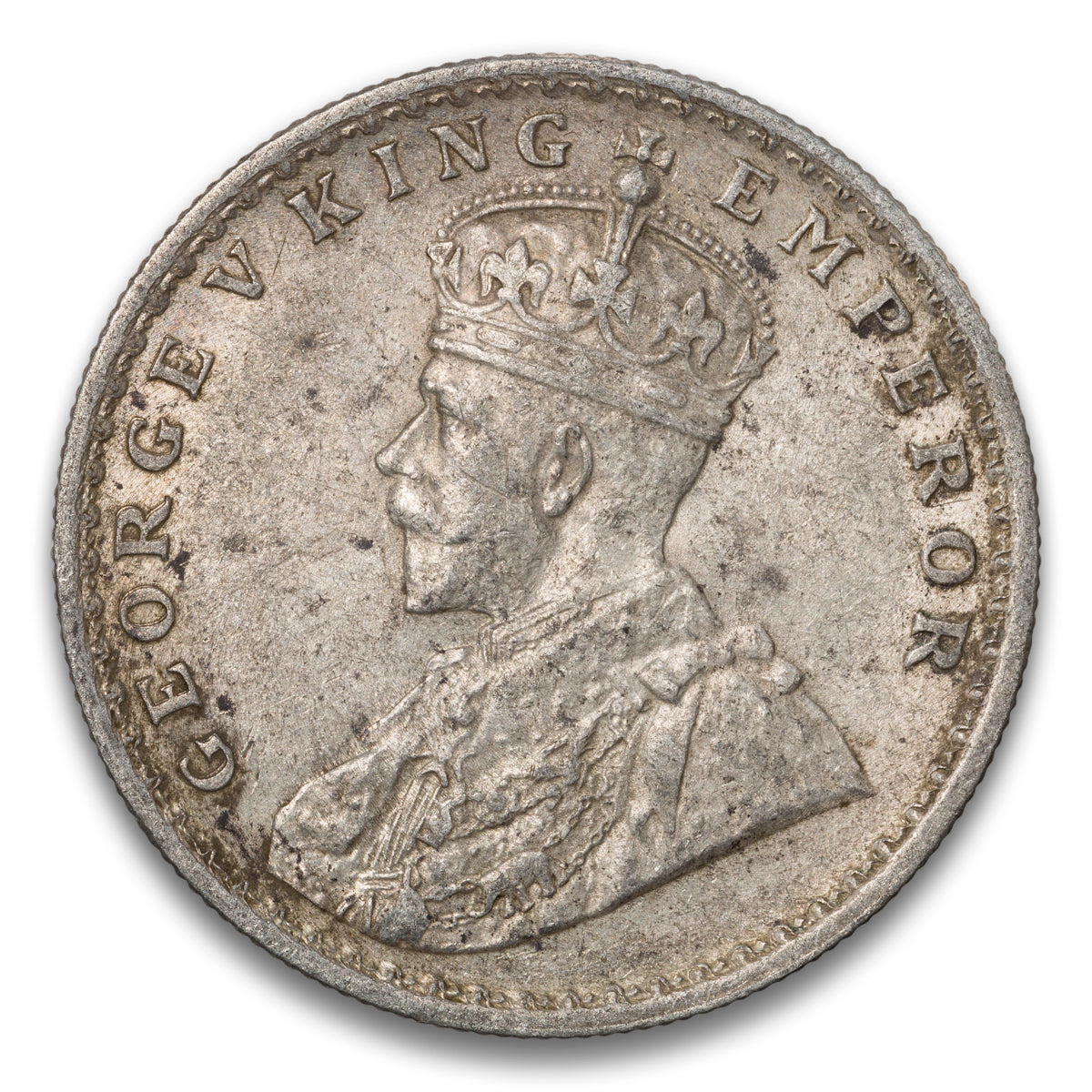 India Silver 1 Rupee 1915