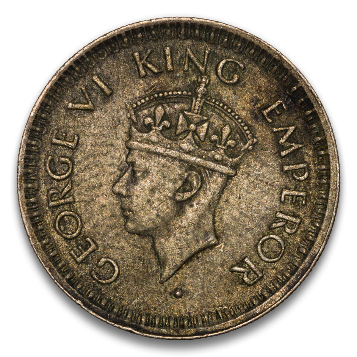 India Silver 1/4 Rupee 1945