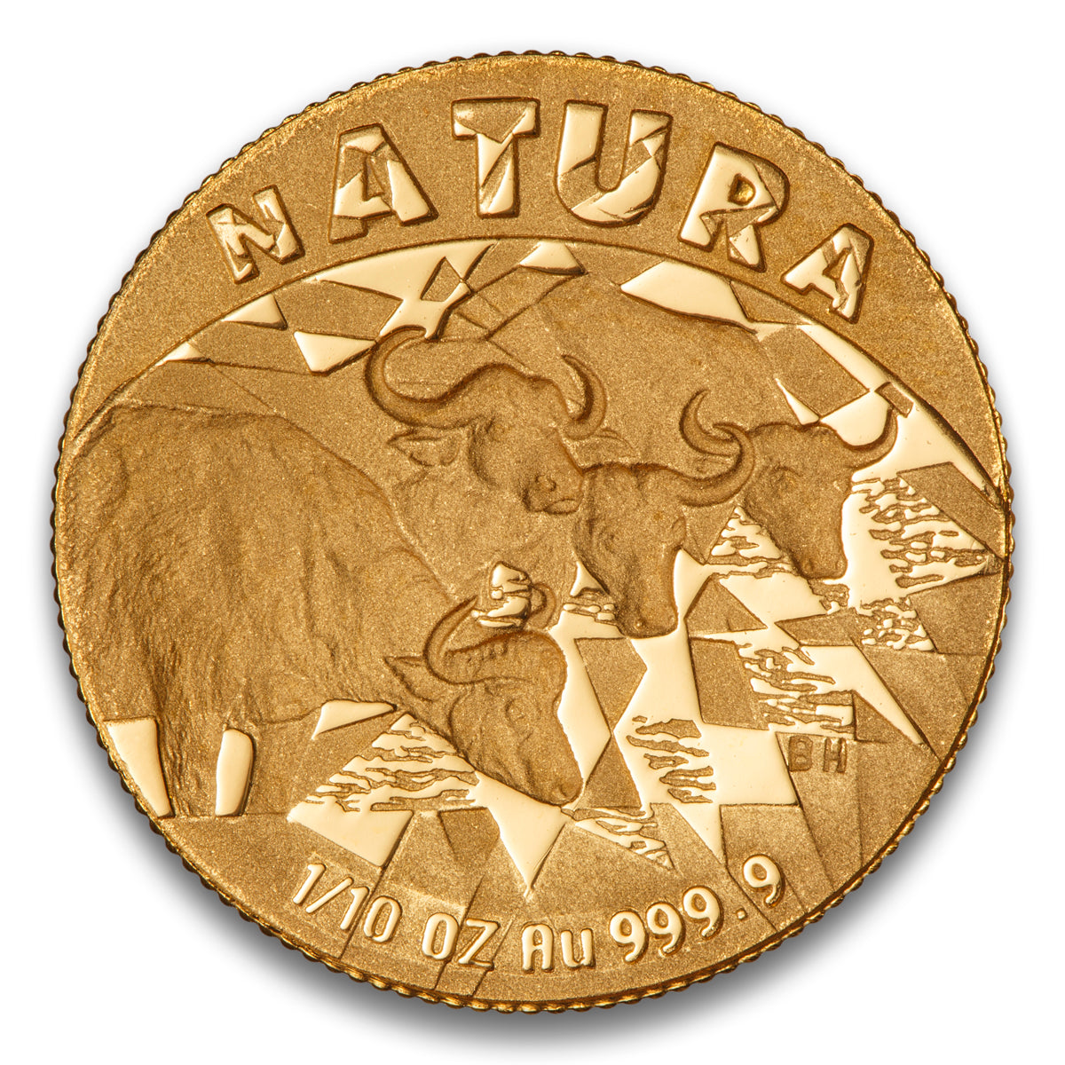 1997 1/10th oz Natura Cape Buffalo - Pure Gold Coin