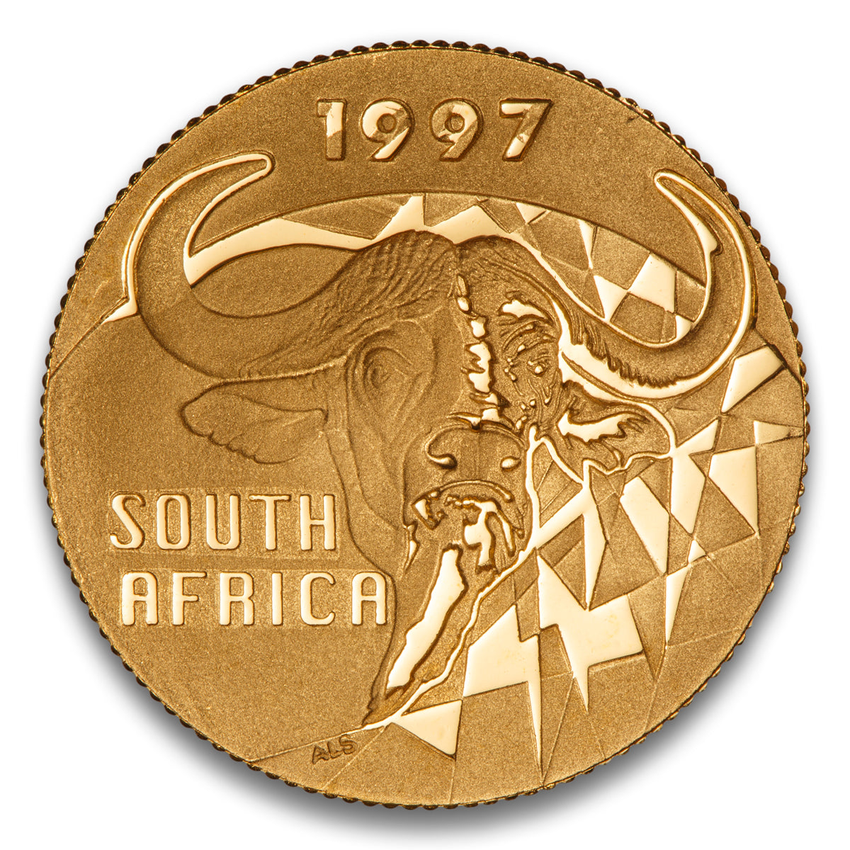 1997 1/10th oz Natura Cape Buffalo - Pure Gold Coin