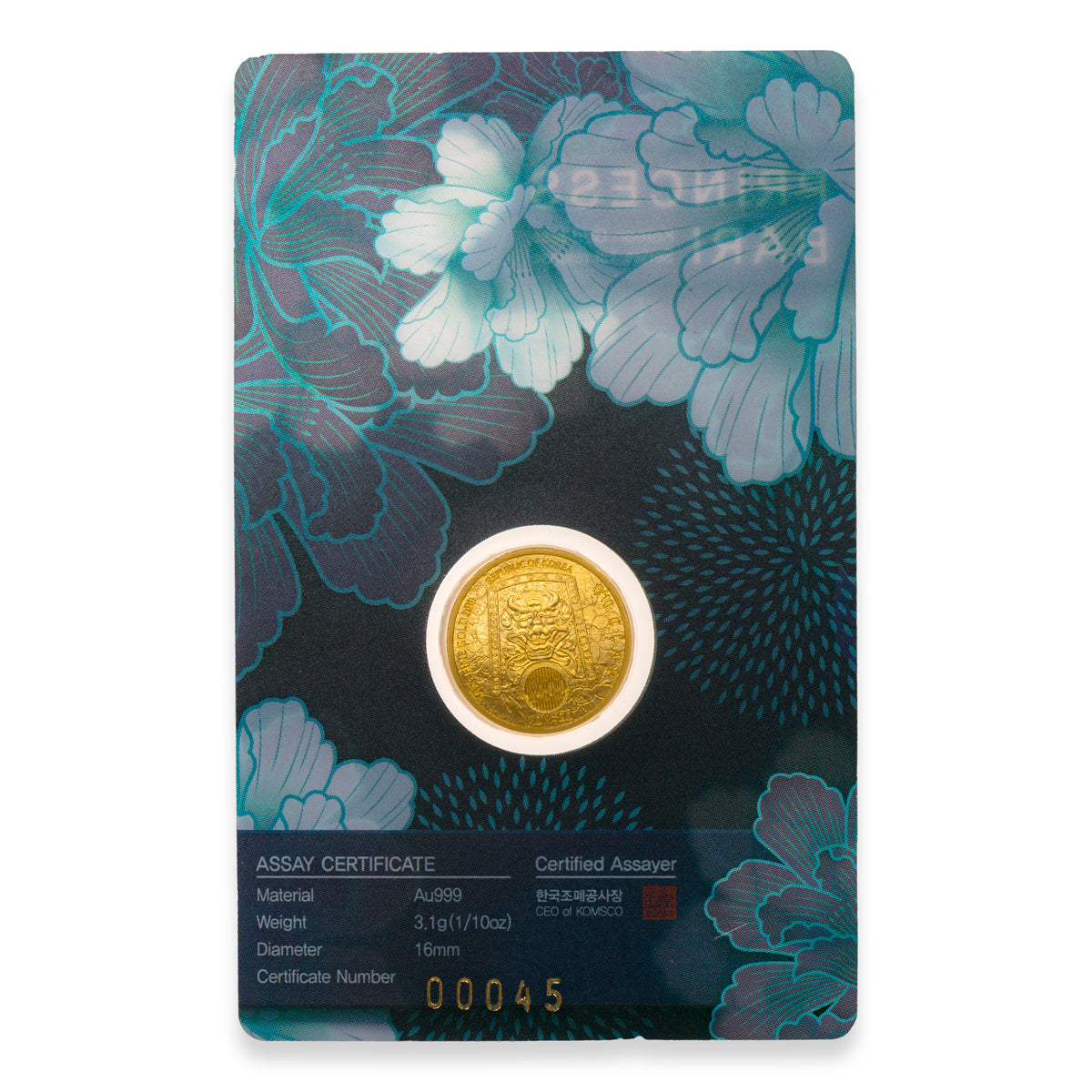 2023 1/10th oz Korean Goddesses: Princess Bari - Pure Gold Medallion