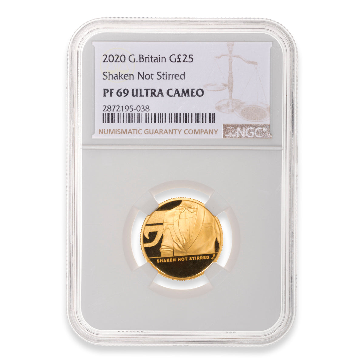 2020 20 Pounds James Bond "Shaken Not Stirred" - Pure Gold Coin