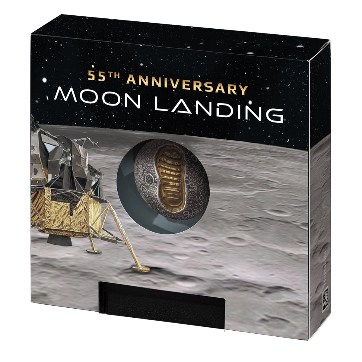 2024 $5 55th Anniversary Moon Landing - Pure Silver Spherical Coin