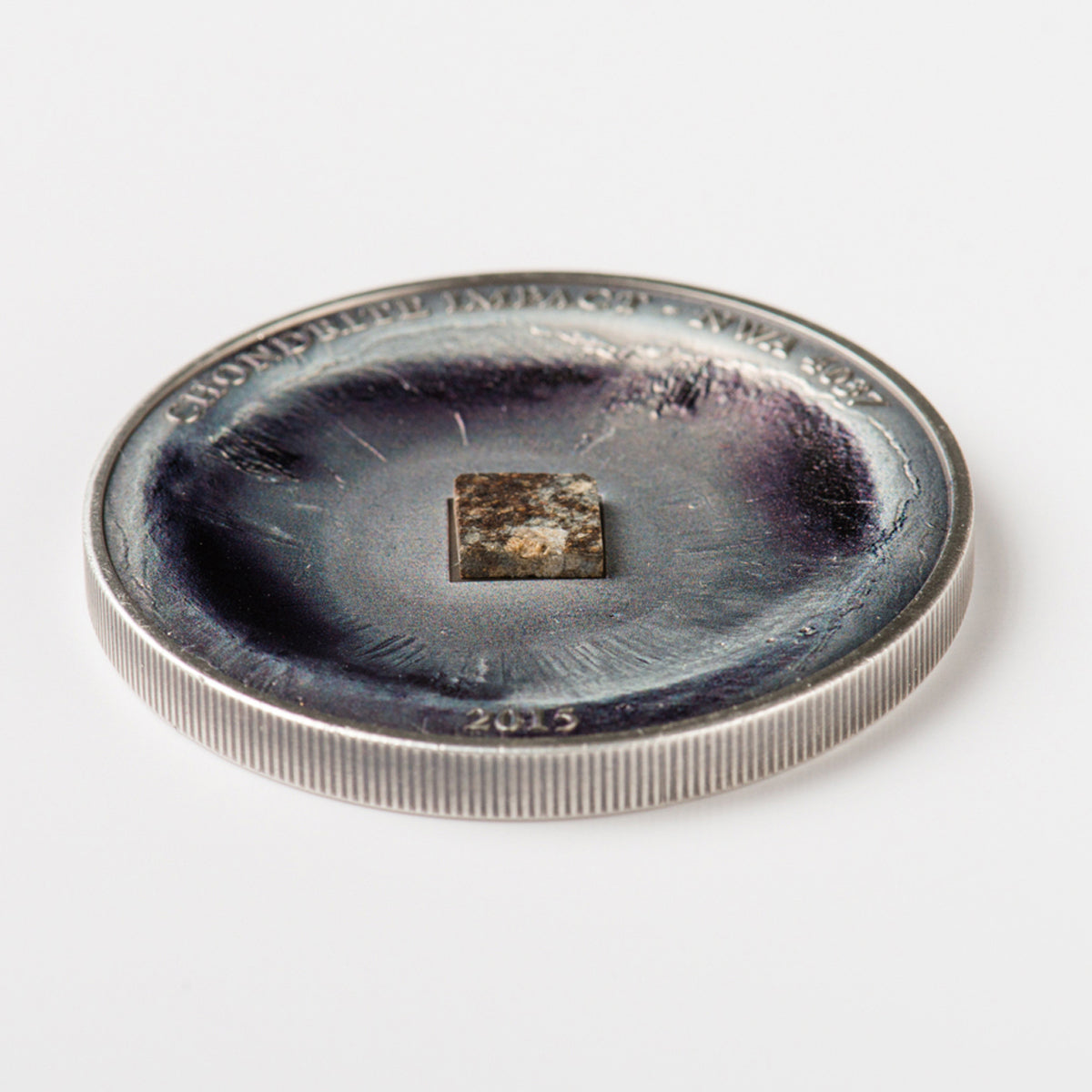 2015 $5 Stardust of the Universe: Chondrite Impact - Meteorite NWA 4037 - Pure Silver Coin