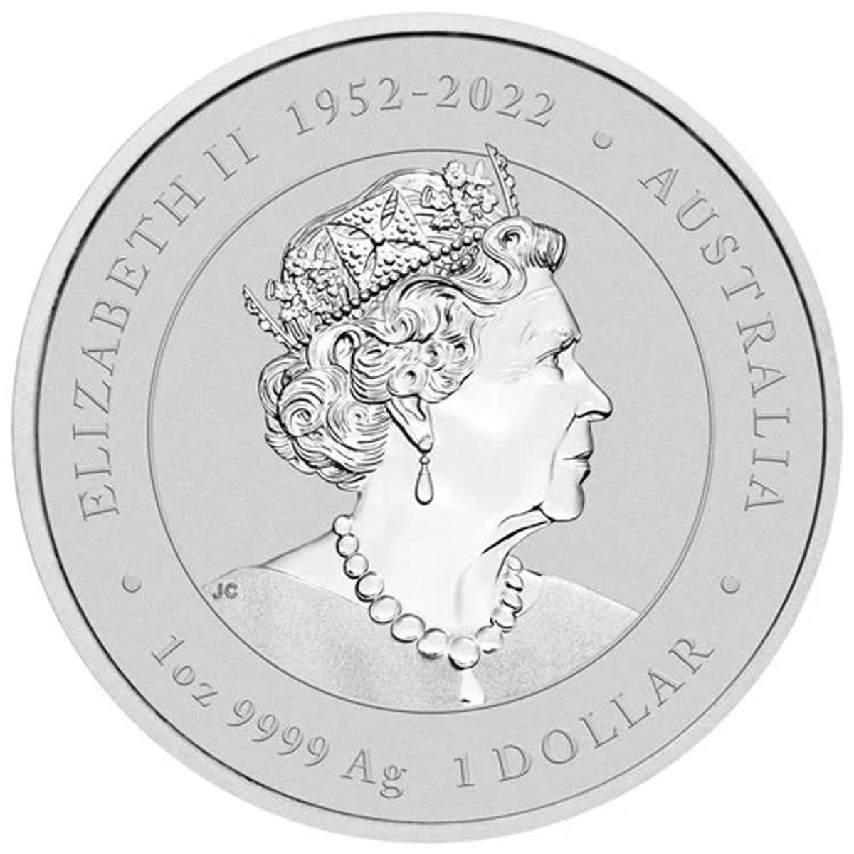 2024 $1 Australian Lunar Series III: White Dragon - Pure Silver Coloured Coin