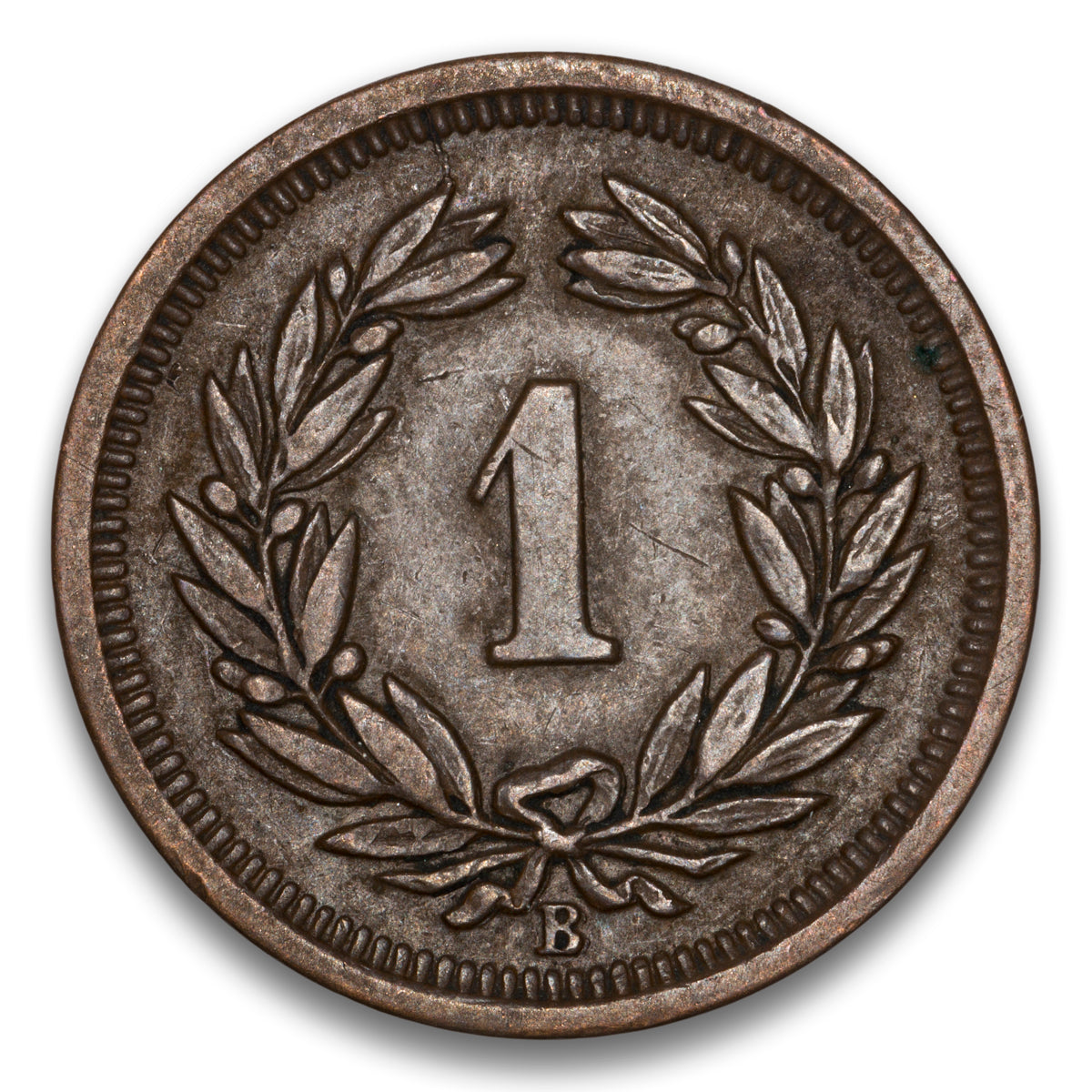 Switzerland Bronze 1 Rappen 1918 B