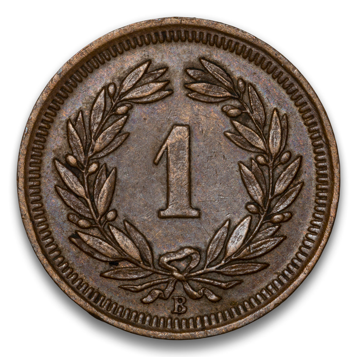 Switzerland Bronze 1 Rappen 1931 B