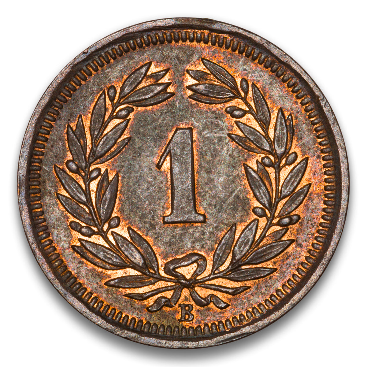 Switzerland Bronze 1 Rappen 1936 B