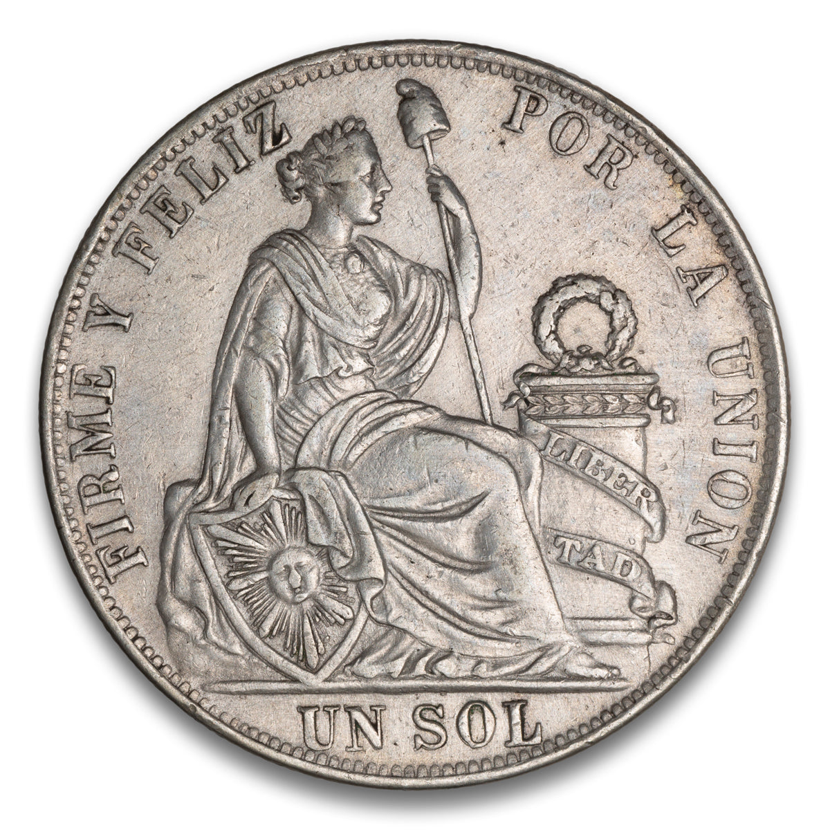 Peru Silver 1 Sol 1888 TF