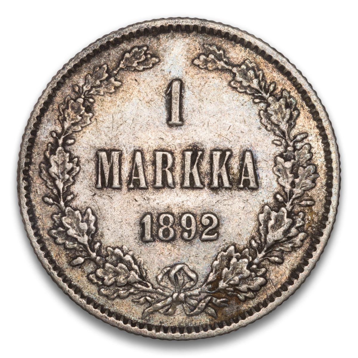 Finland Silver 1 Markka 1892 L
