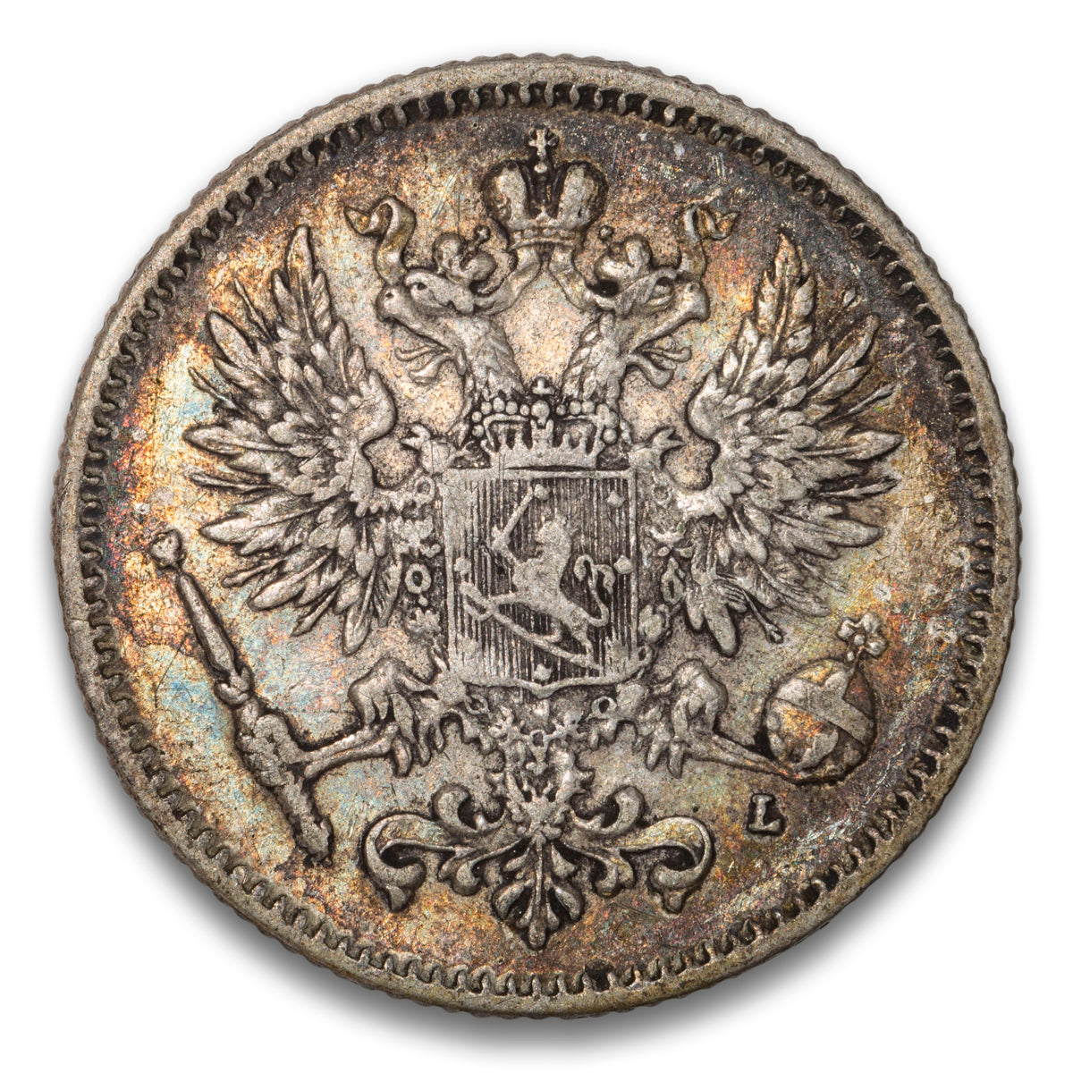 Finland Silver 50 Pennia 1907 L