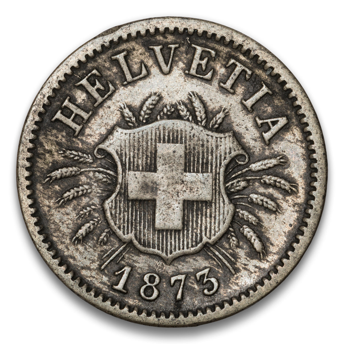Switzerland Bronze 5 Rappen 1873 B