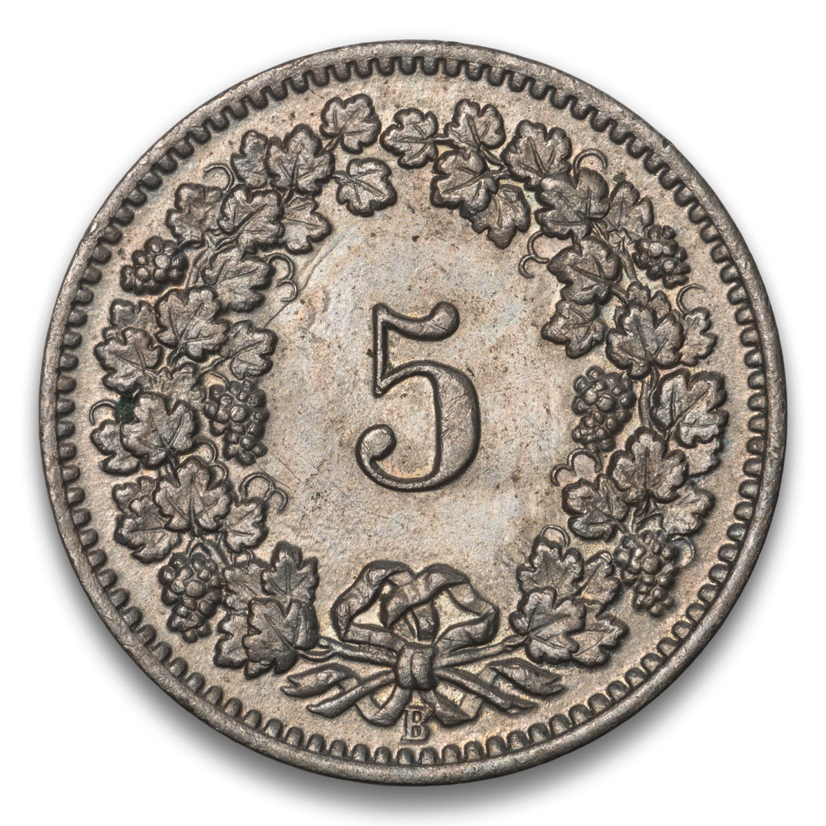 Switzerland 5 Rappen 1908 B