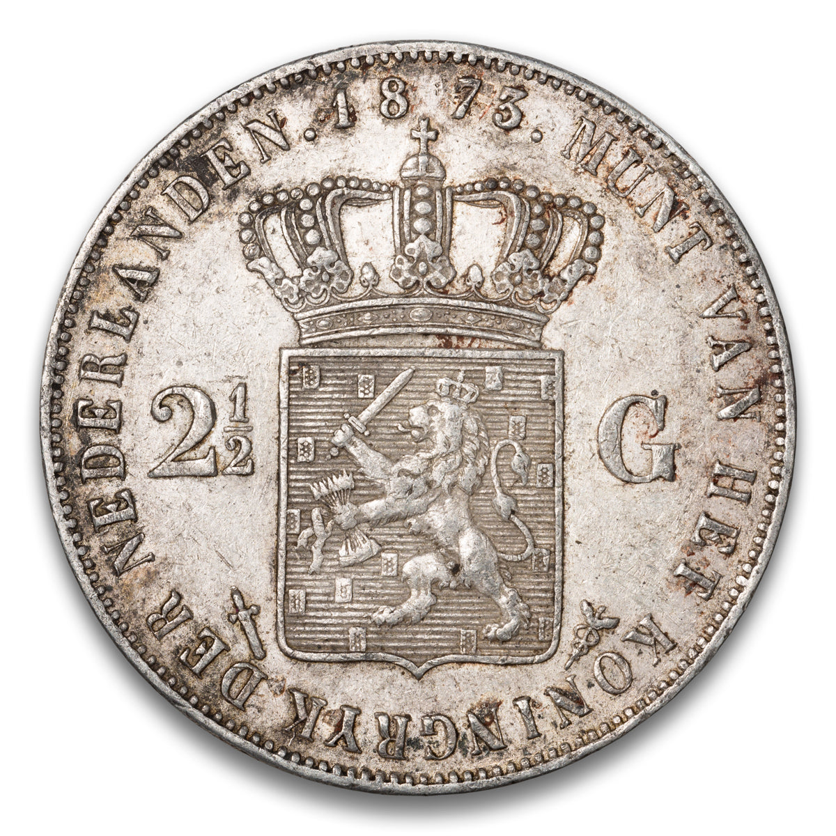 Netherlands 2 1/2 Gulden 1873
