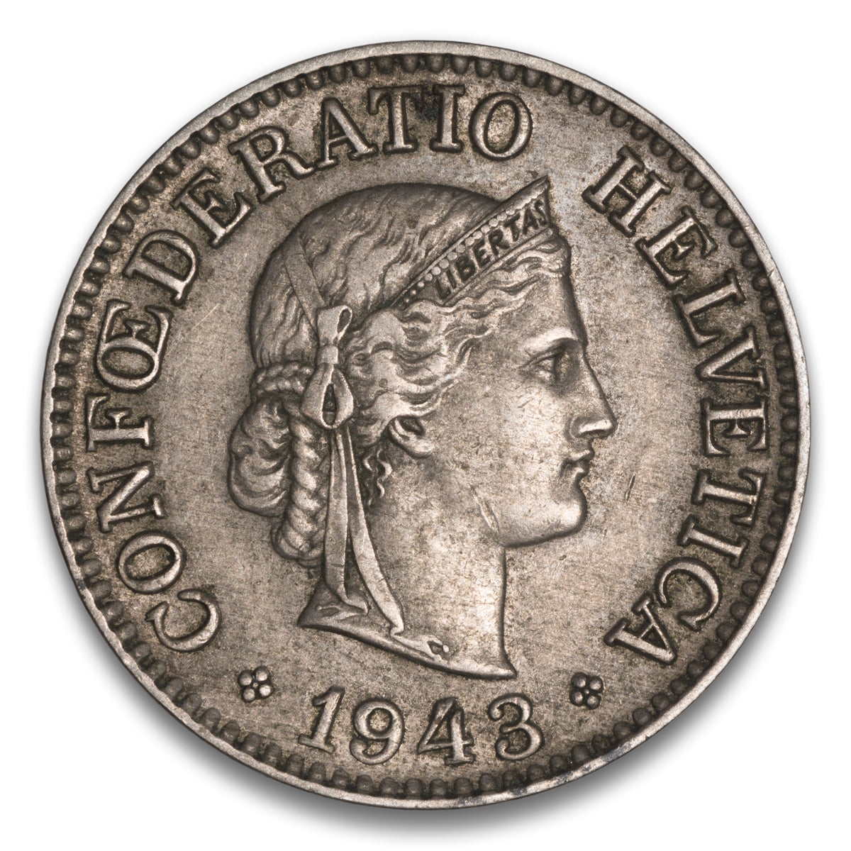 Switzerland 10 Rappen 1943 B