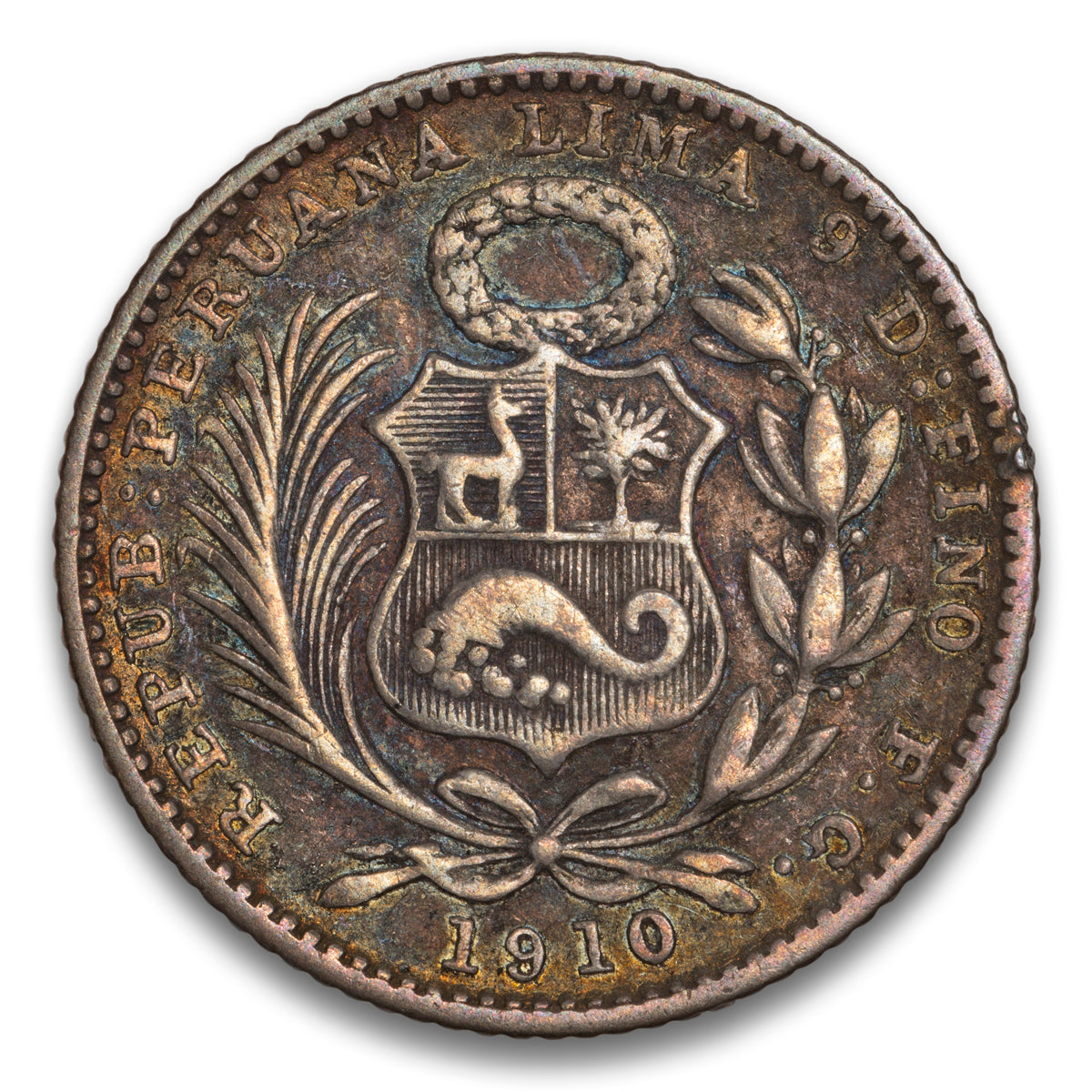 Peru 1 Dinero 1910 FG