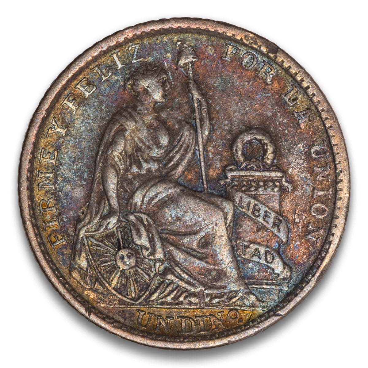 Peru 1 Dinero 1912 FG