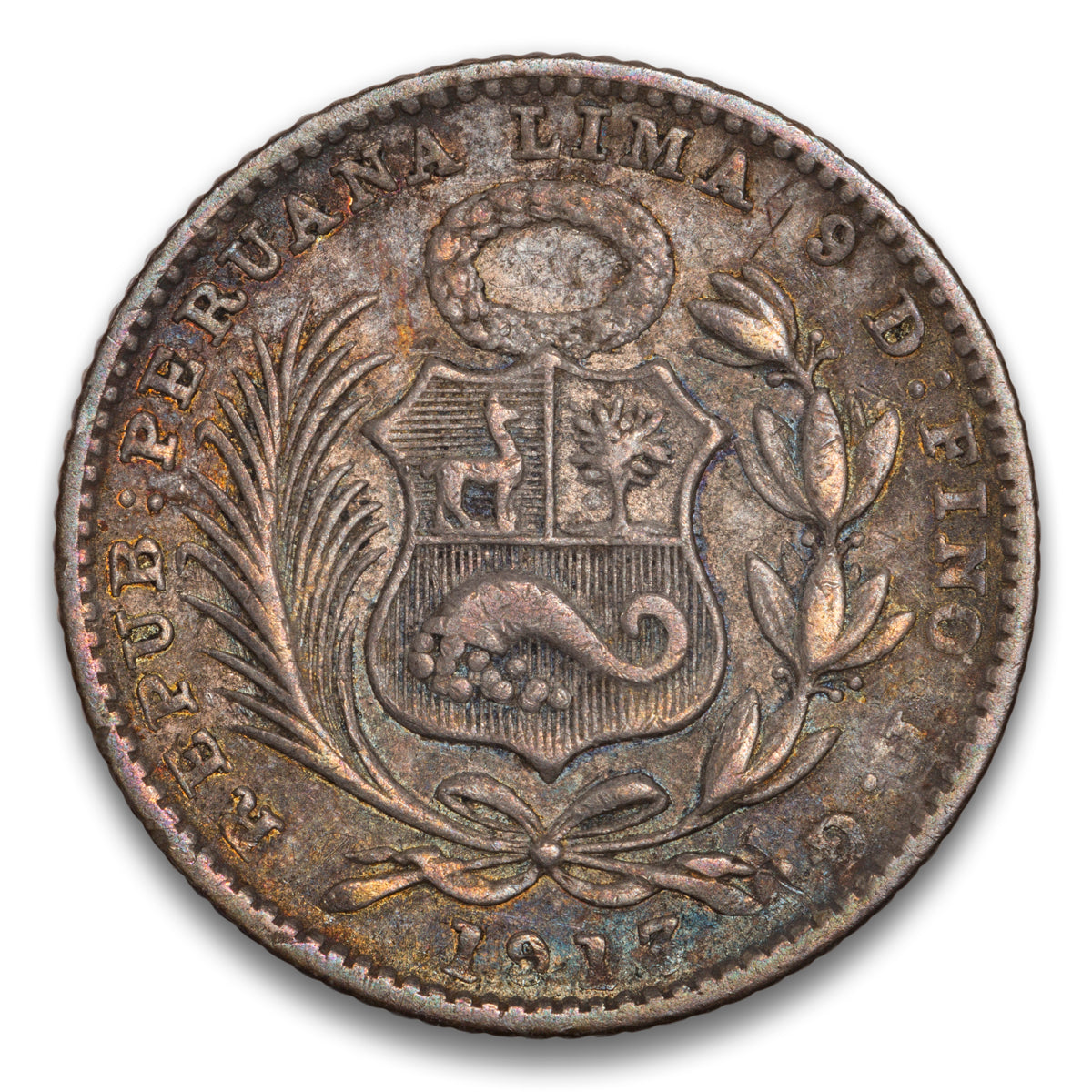 Peru 1 Dinero 1913 FG