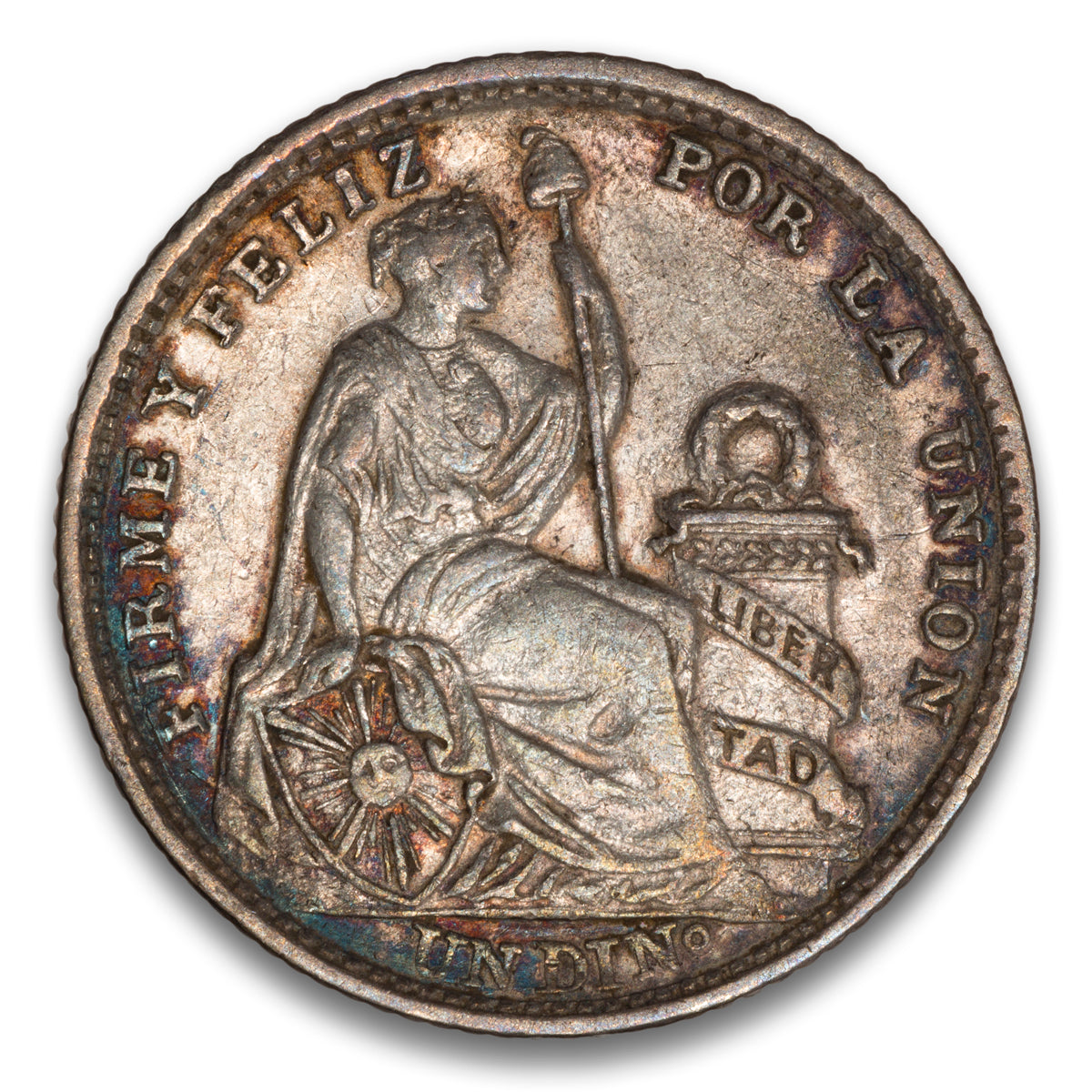 Peru 1 Dinero 1916 FG Small Date