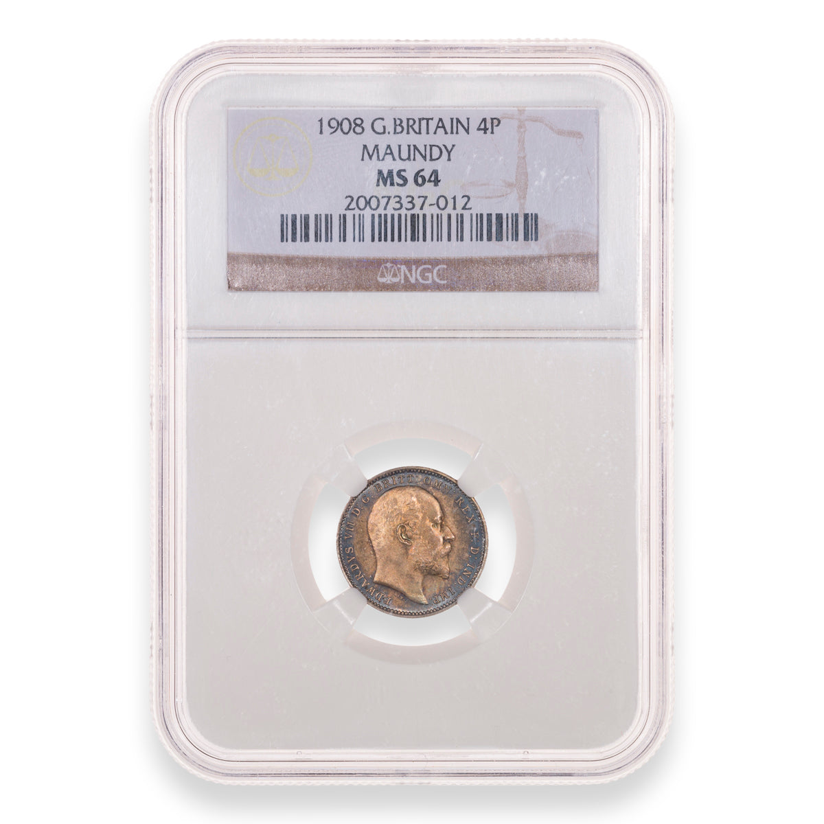 Great Britain 1908 Maundy Set NGC MS-65
