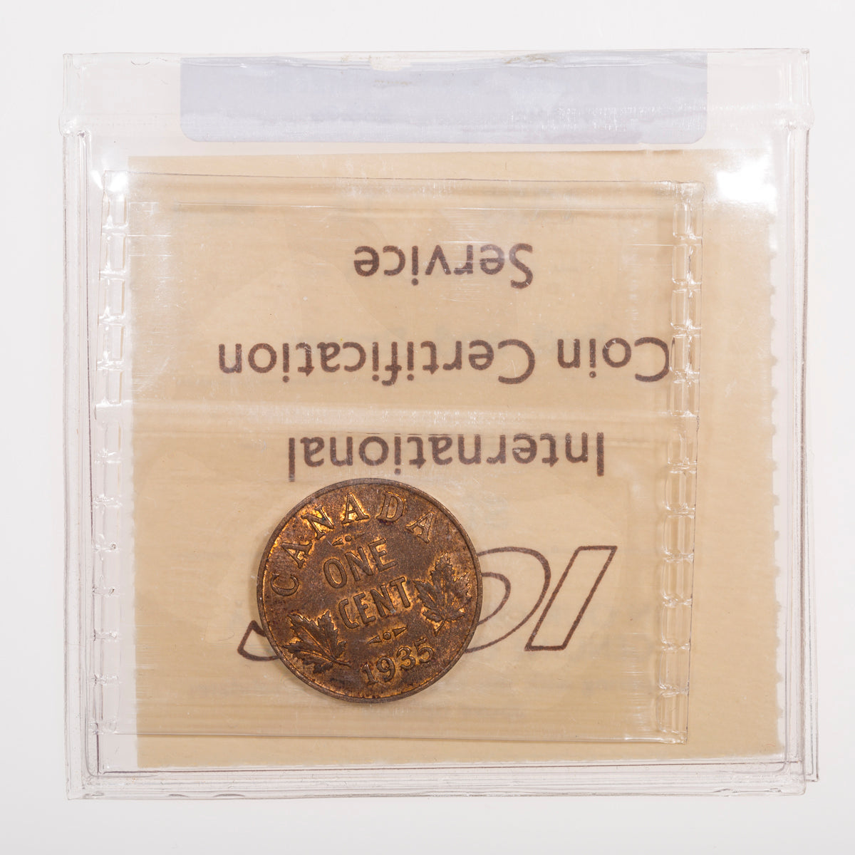 1 Cent 1935 ICCS MS-62 Red and Brown