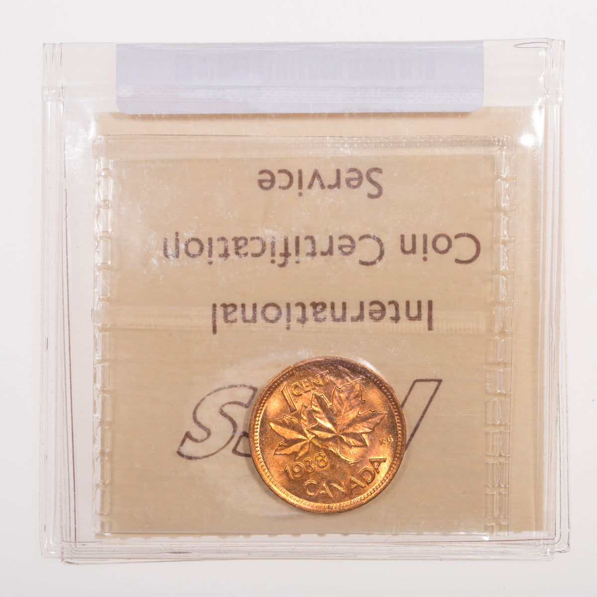 1 Cent 1938 ICCS MS-64 Red