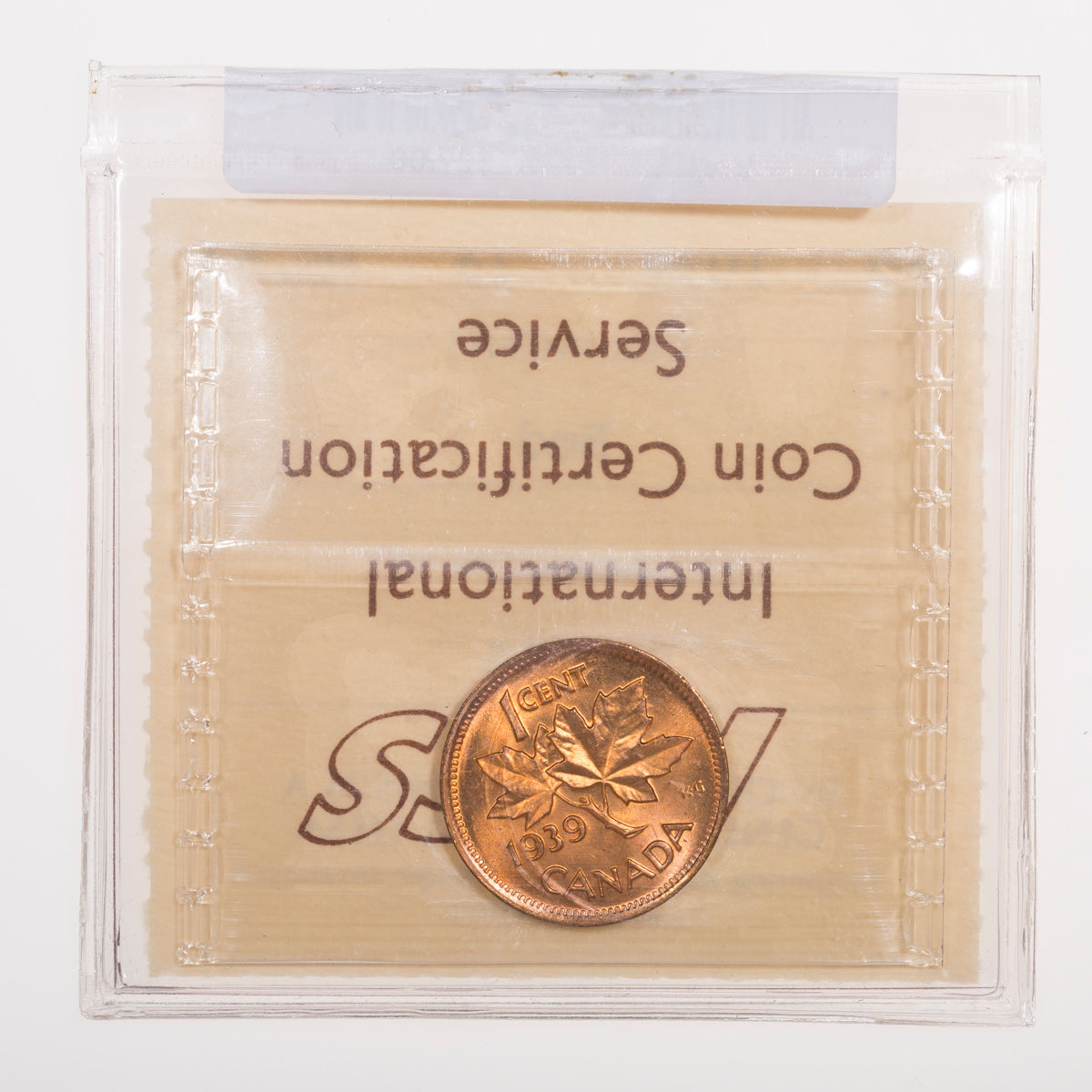 1 Cent 1939 ICCS MS-64 Red