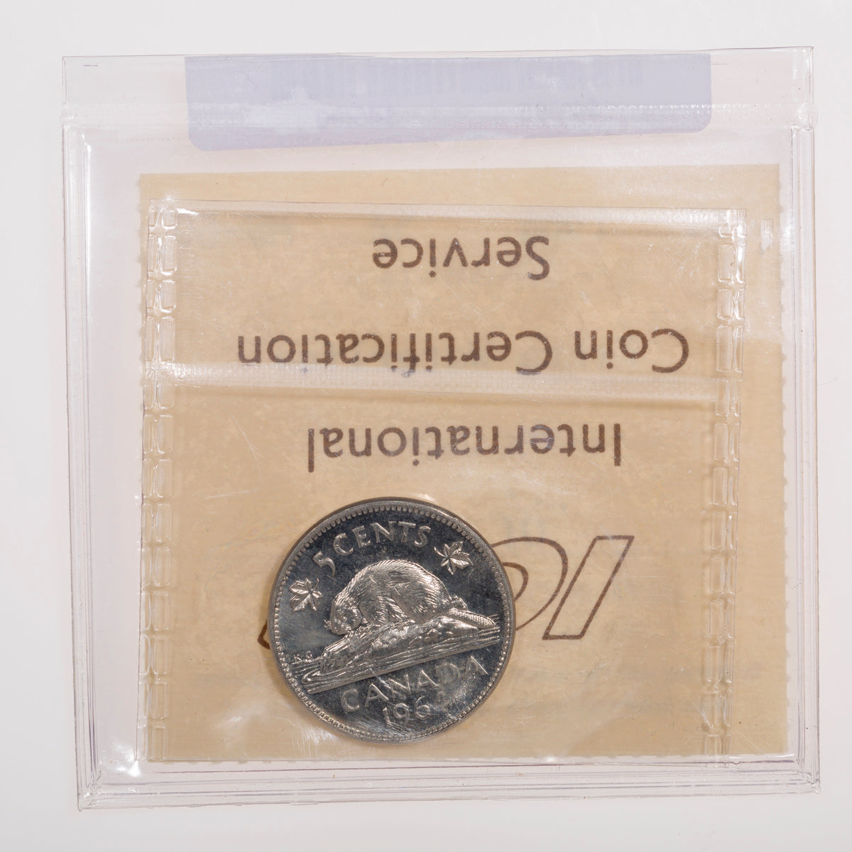5 Cent 1964 Extra Waterline ICCS MS-60