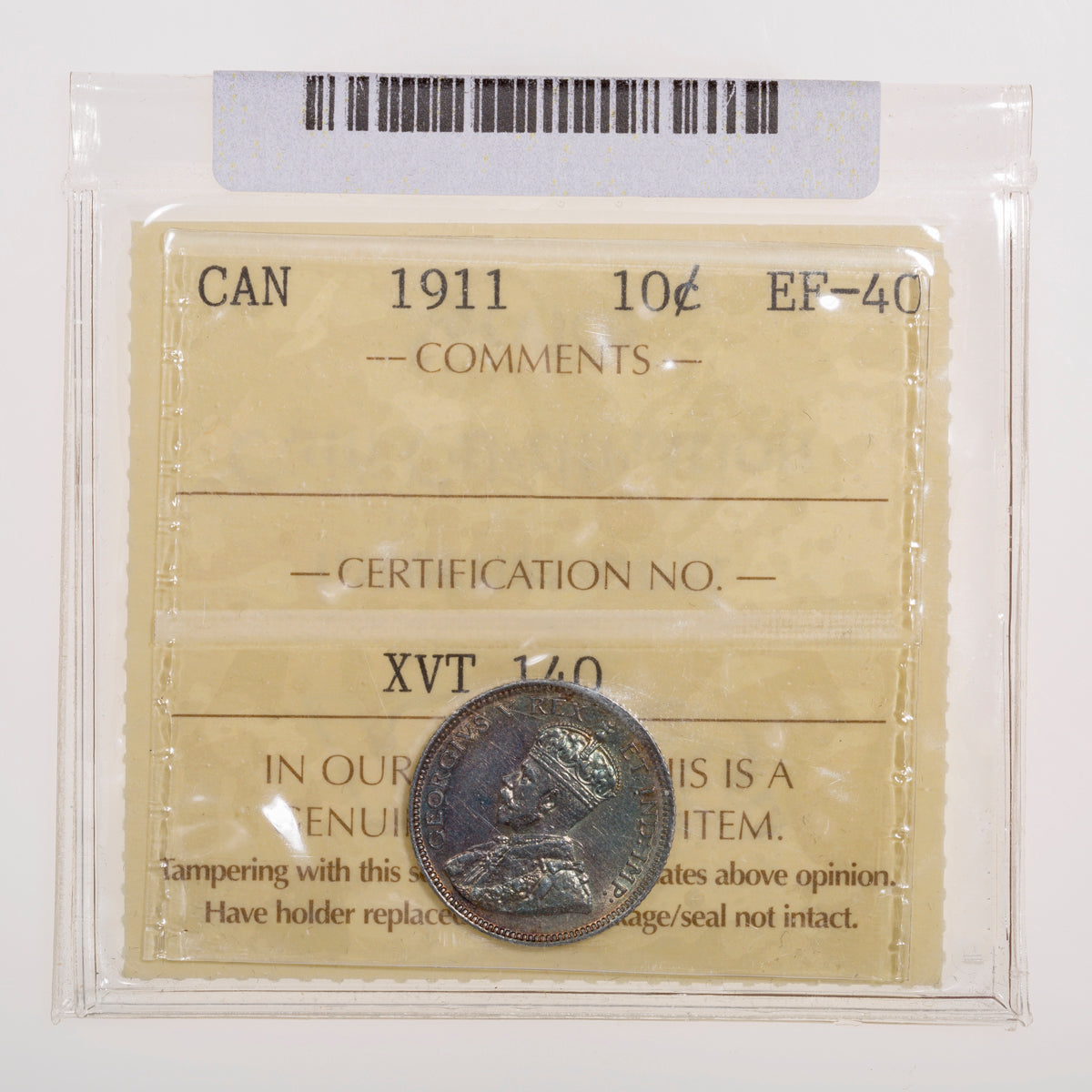 10 Cent 1911 ICCS EF-40