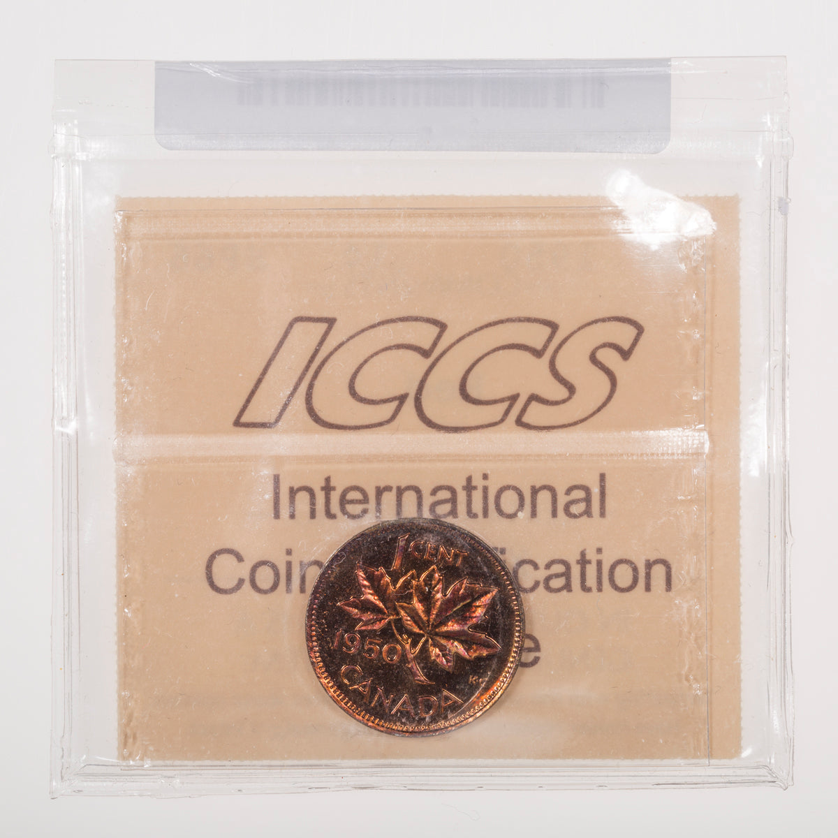 1 Cent 1950 ICCS MS-66 Red