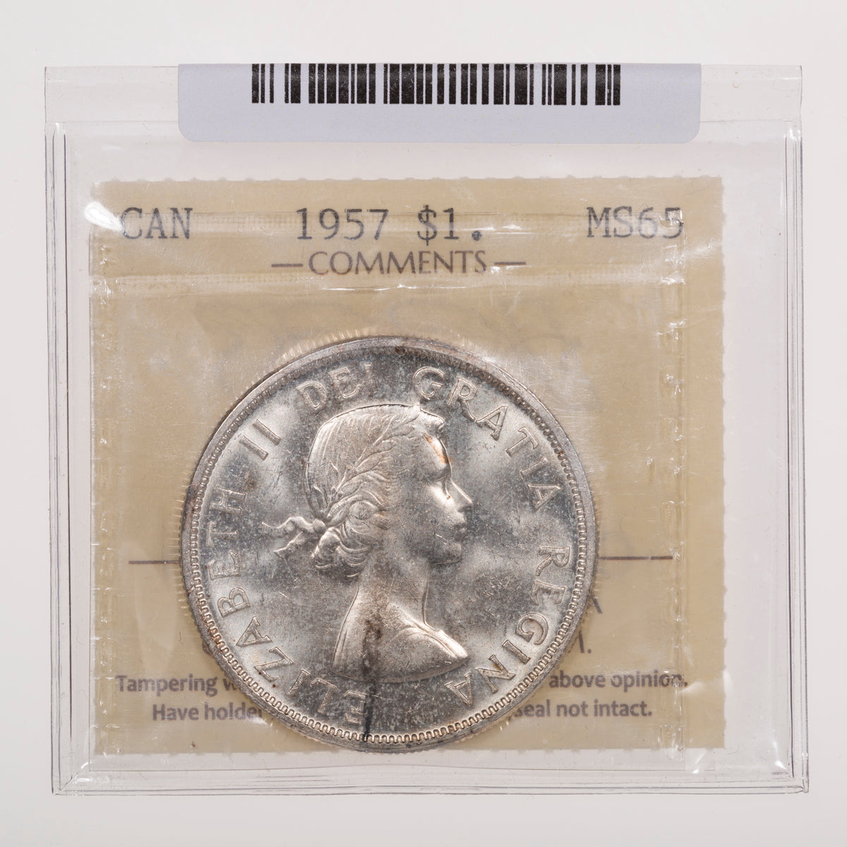 $1 1957 ICCS MS-65