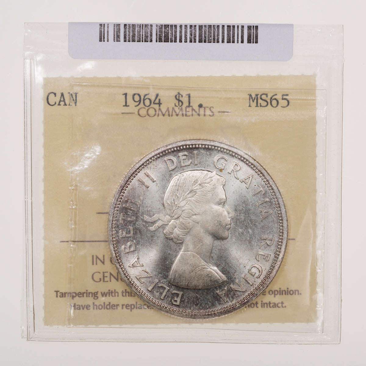 $1 1964 ICCS MS-65