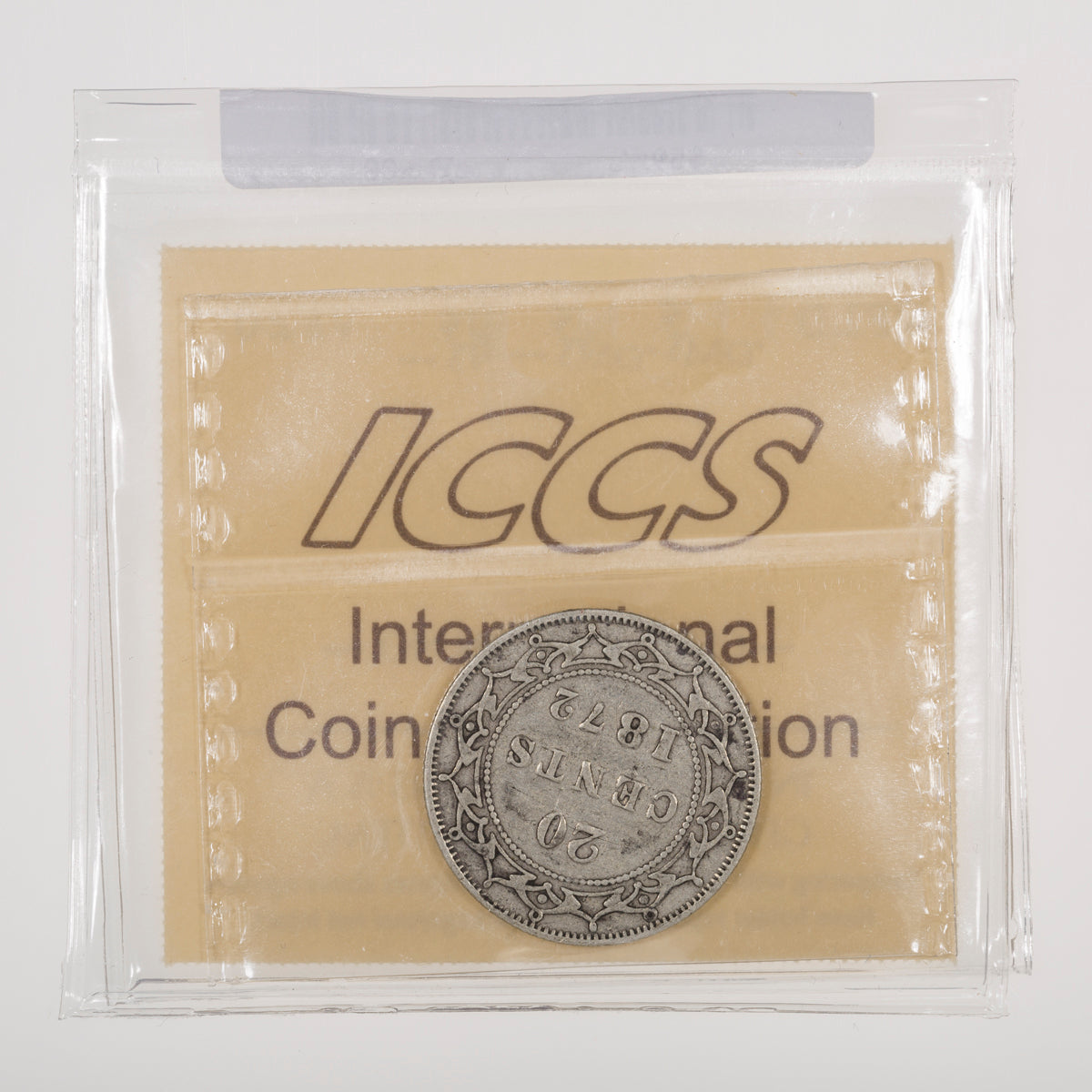NFLD 20 Cent 1872H ICCS VF-20