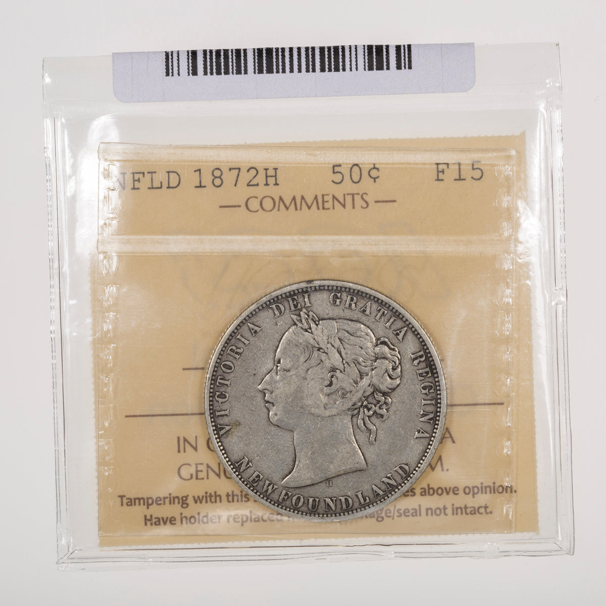 NFLD 50 Cent 1872H ICCS F-15