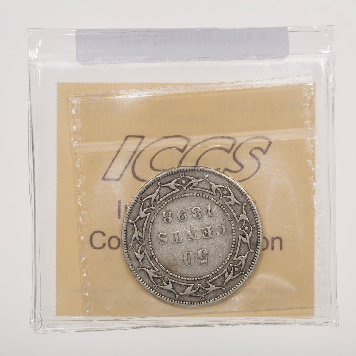 NFLD 50 Cent 1898 Obverse 1; LW ICCS VF-20