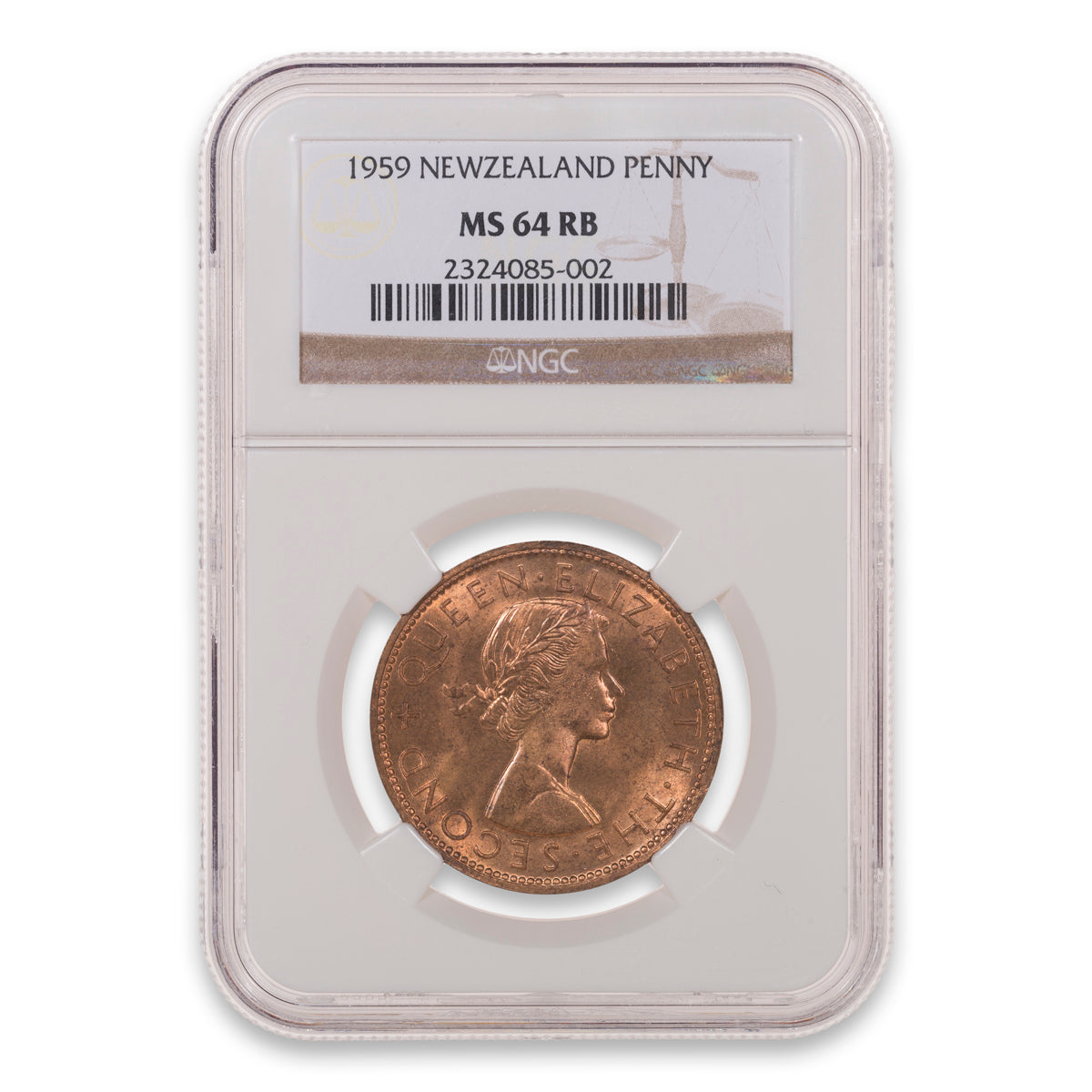 New Zealand Penny NGC MS-64 RB