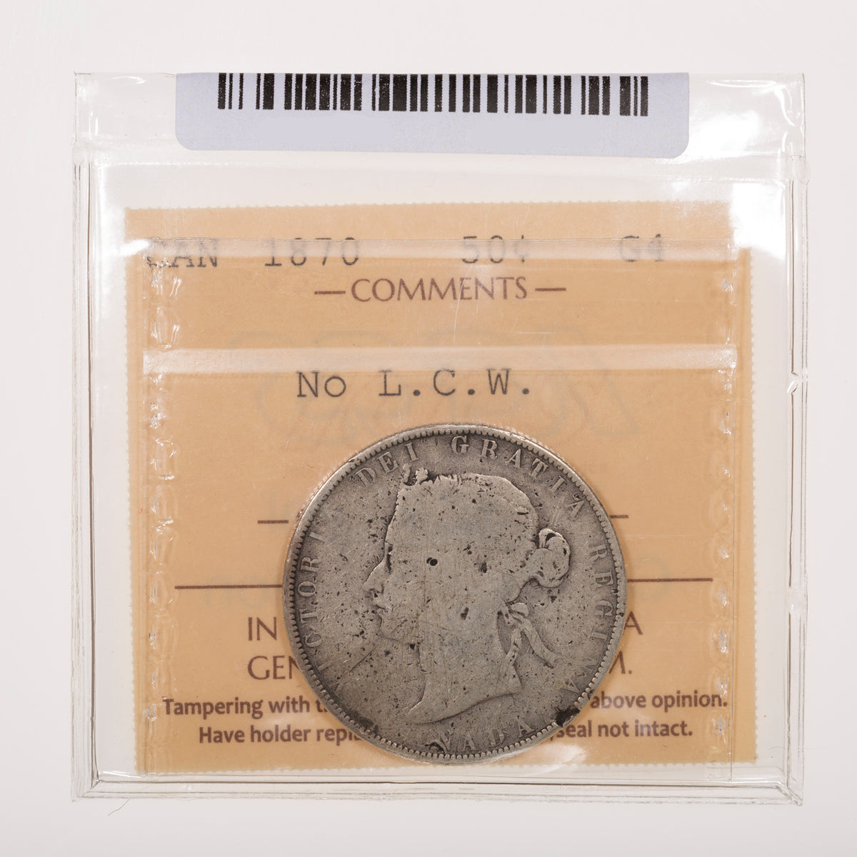 50 Cent 1870 No LCW ICCS G-4