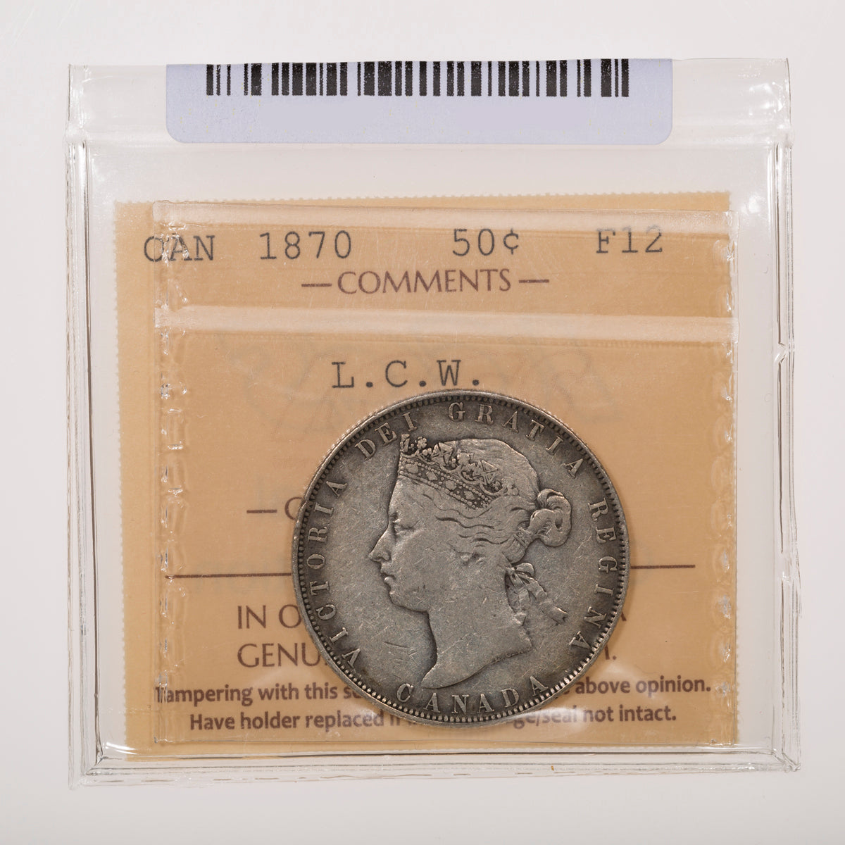 50 Cent 1870 LCW ICCS F-12
