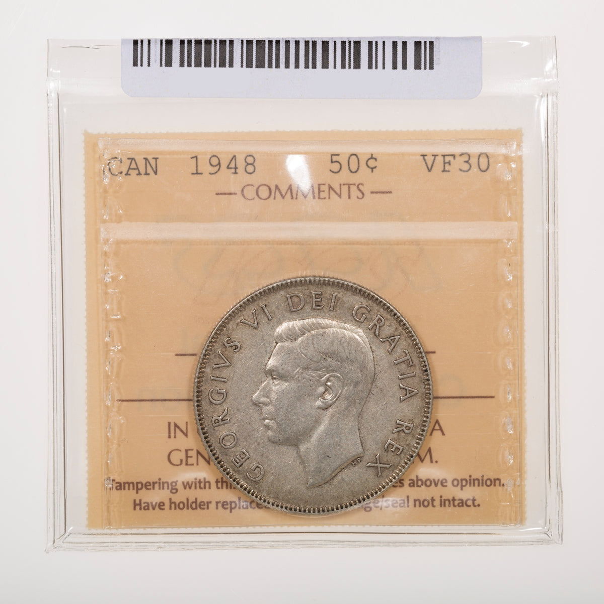 50 Cent 1948 ICCS VF-30