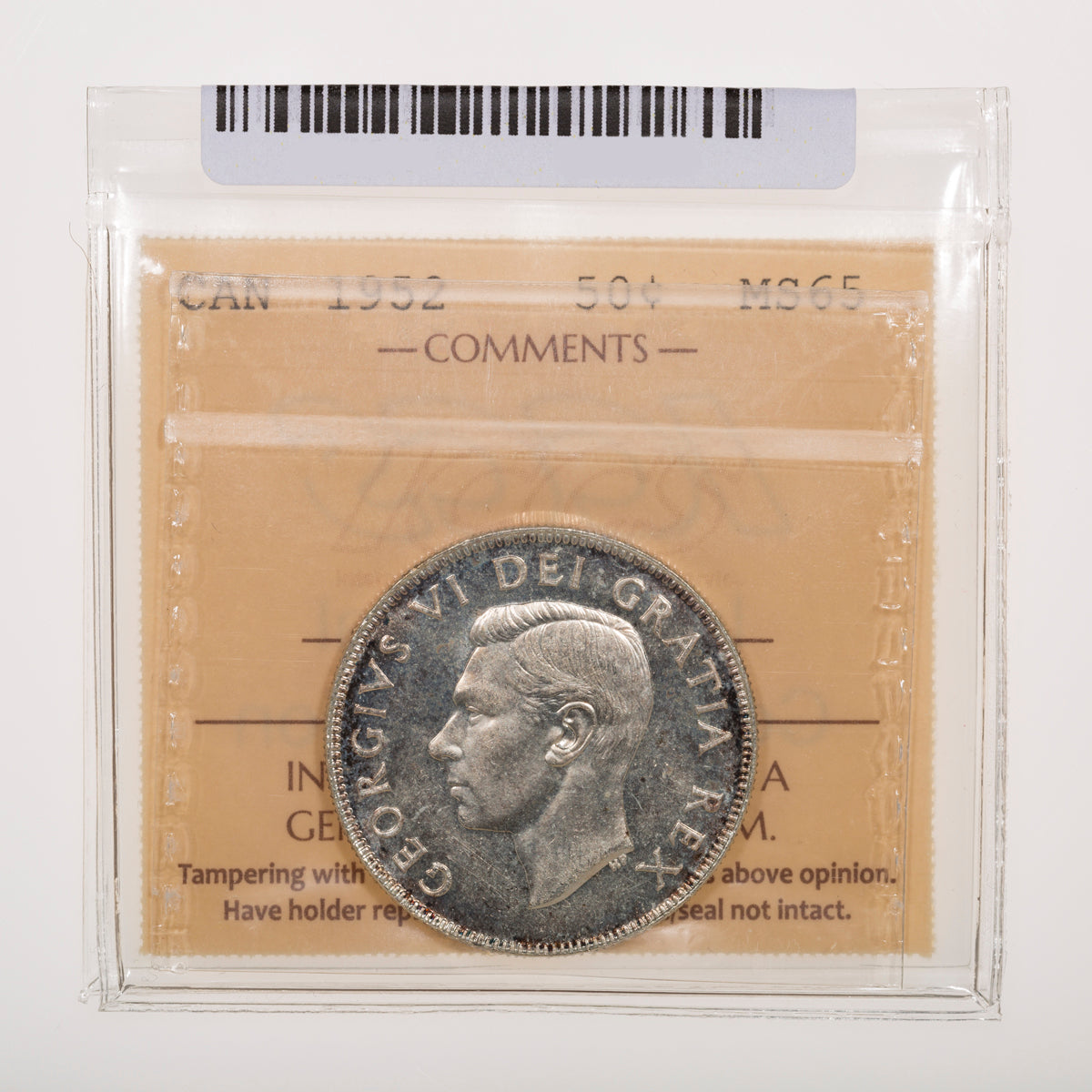 50 Cent 1952 ICCS MS-65