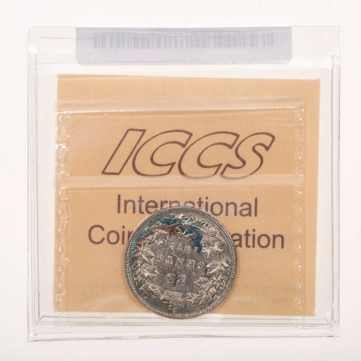 25 Cent 1872H Obverse 2 ICCS EF-40