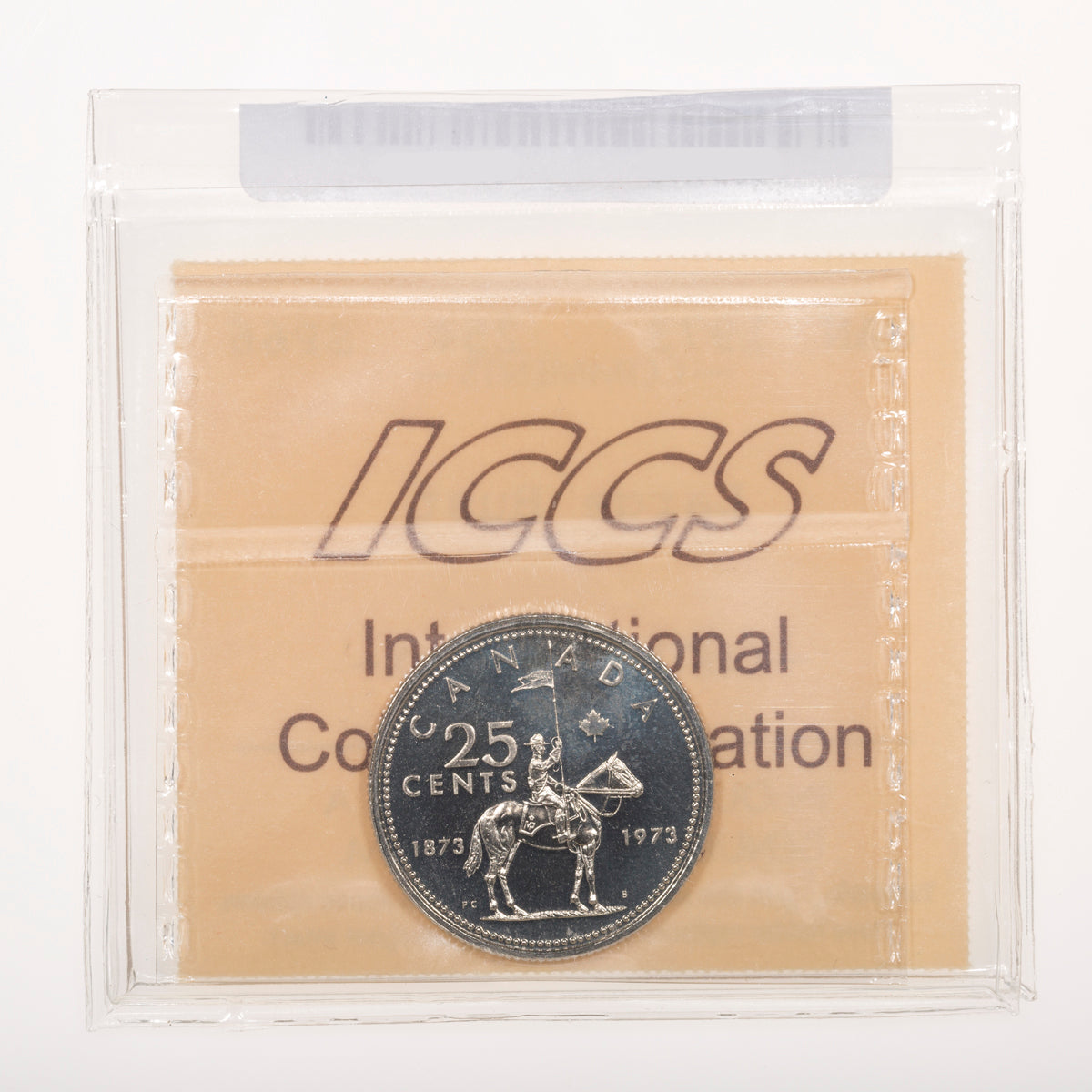 25 Cent 1973 Large Bust ICCS SP-66