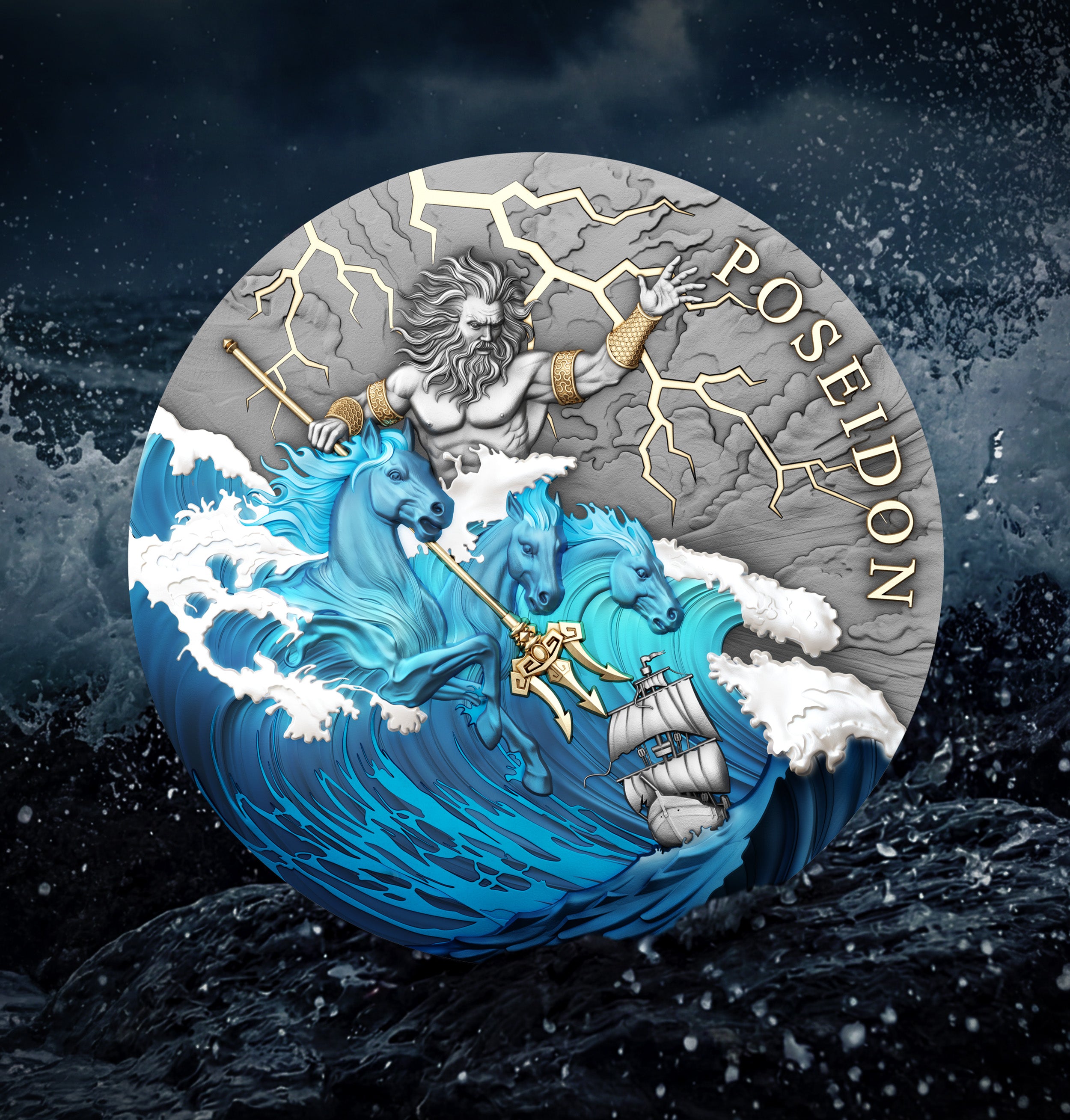 2026 $5 Poseidon - Pure Silver Coin