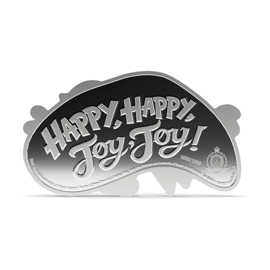 2025 $2 Nicktoons Ren & Stimpy: Butt Bump - Pure Silver Coin