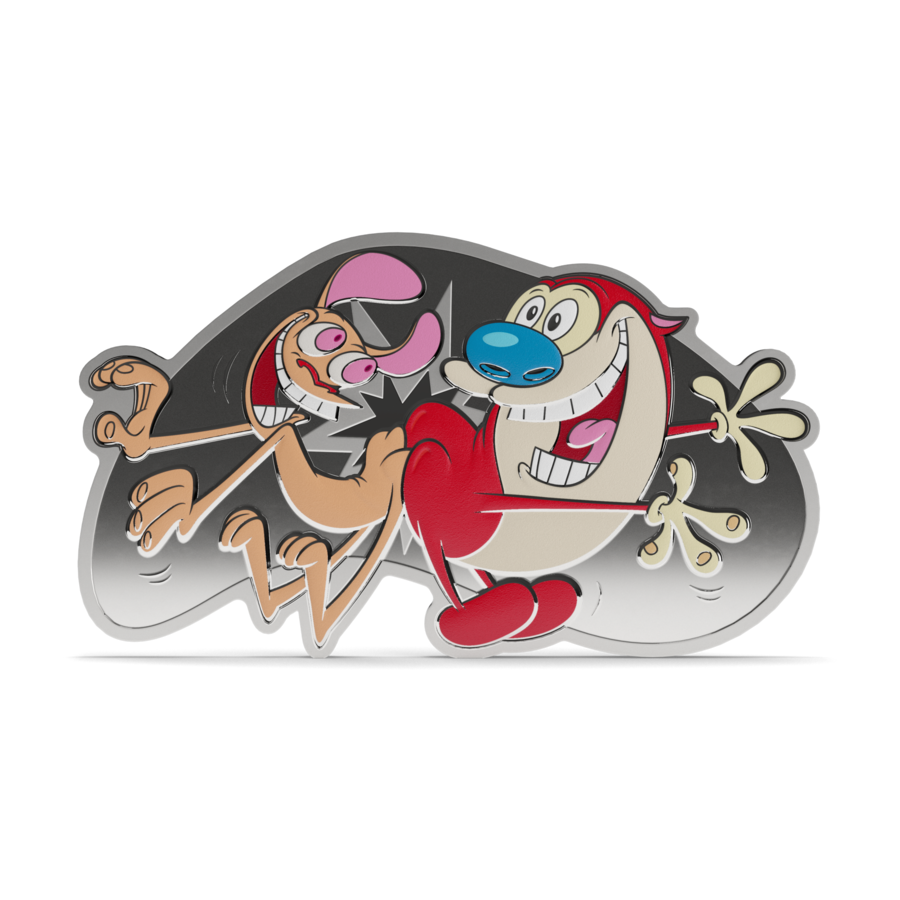 2025 $2 Nicktoons Ren & Stimpy: Butt Bump - Pure Silver Coin