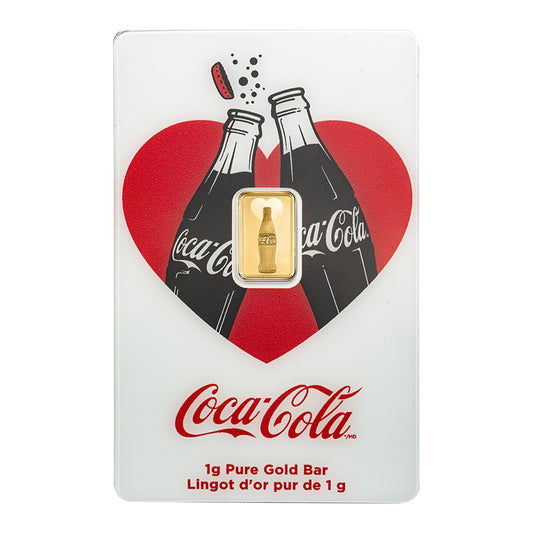 Coca-Cola Valentine's Love 1g Pure Gold Bar