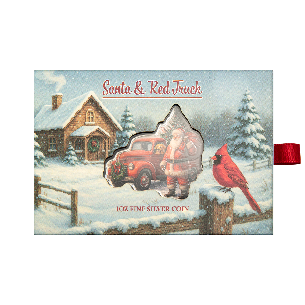 2026 $2 Santa and Little Red Truck - Pure Silver Coin